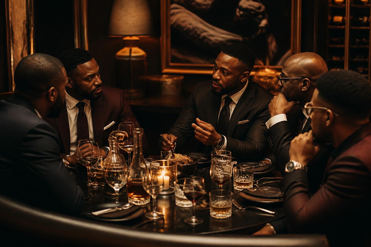 Members at a private dinner